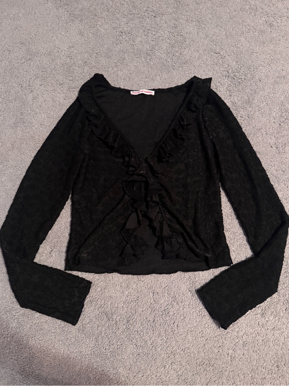 Brooklyn Karma Black Lace Long Sleeve